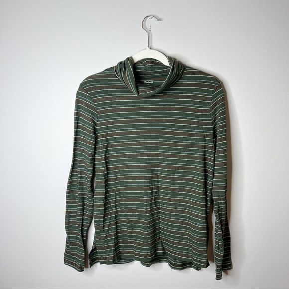 Madewell Whisper Cotton Turtleneck in Ivorton Stripe - Picture 3 of 8